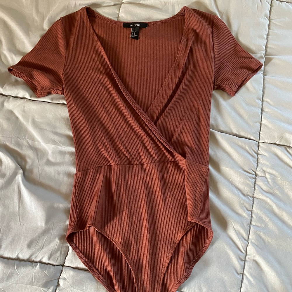 Forever 21 surplice Bodysuit